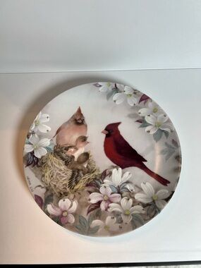 Title:
Vintage Cardinal Bird Plate Wall Decor Lena Liu Morning Serenade